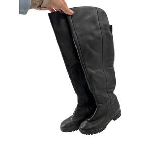 Cole Haan Nike Air Waterproof Black Pebbled Leather Boots  5B